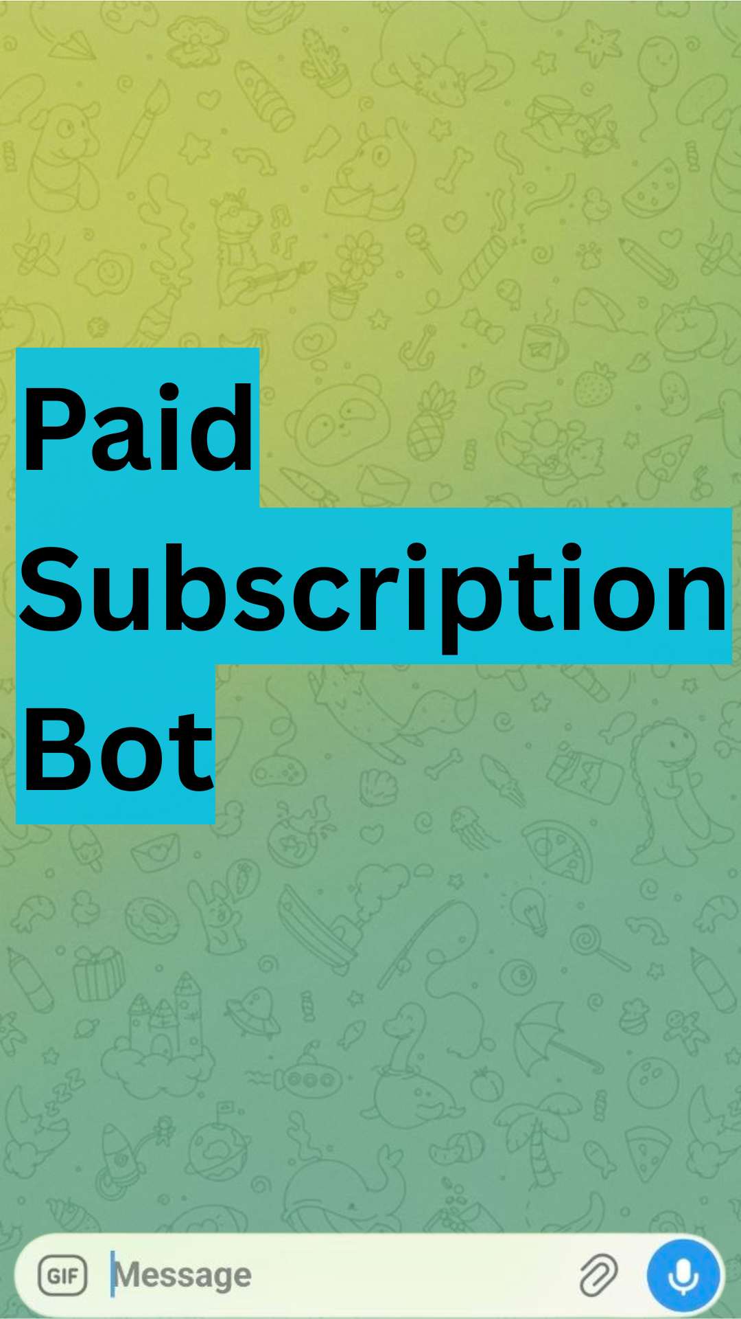 Group Subscription Bot welcome screen